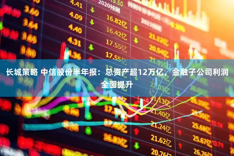 长城策略 中信股份半年报：总资产超12万亿，金融子公司利润全面提升